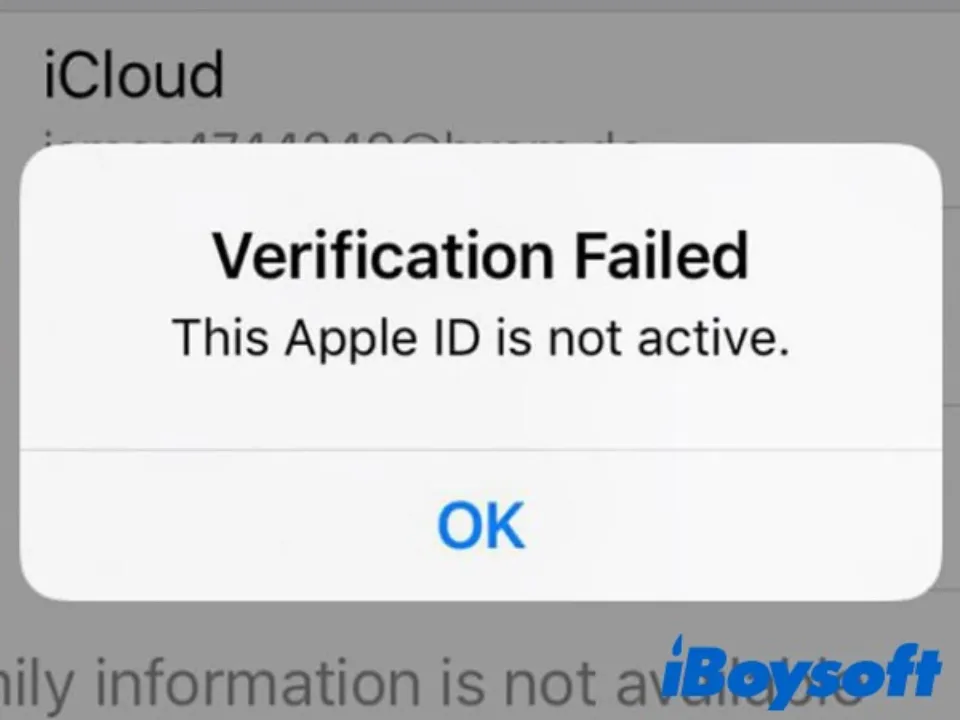 Apple ID is Not Active