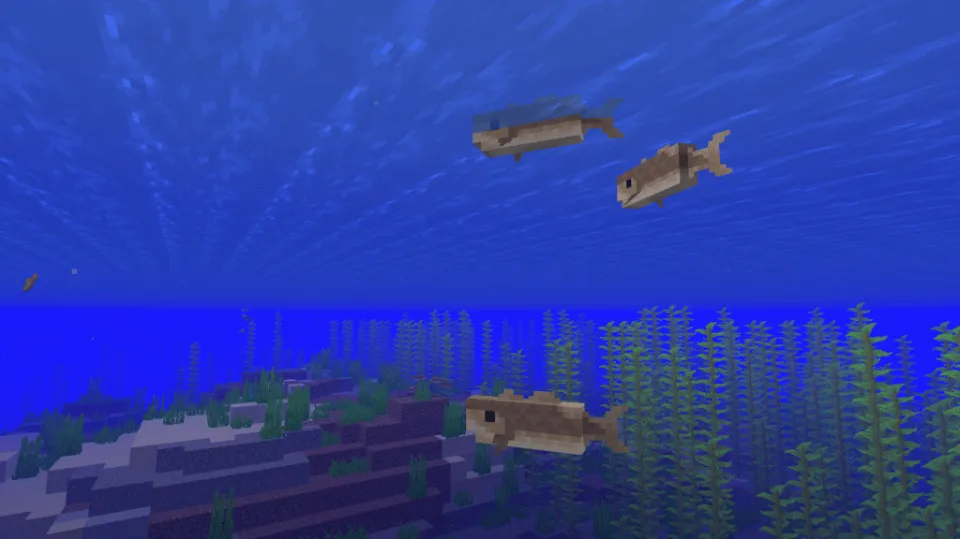 Dolphins Eat in Minecraft