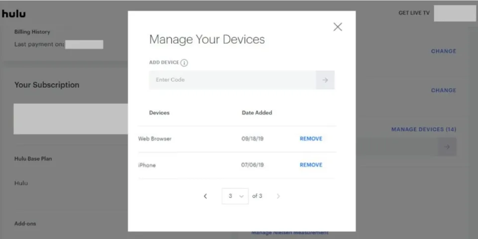 Manage Hulu Devices