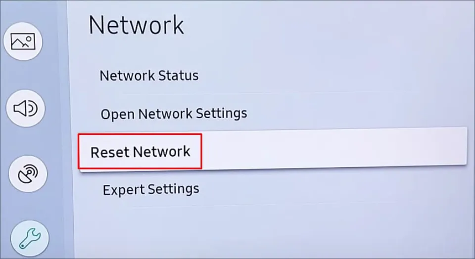 Reset Samsung TV Network Settings