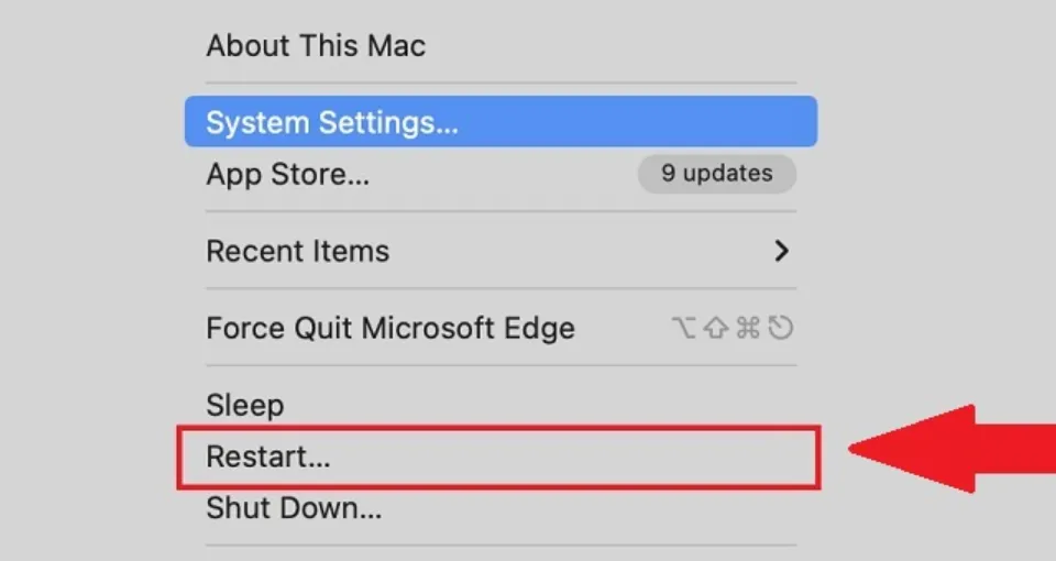 Restart Your Mac