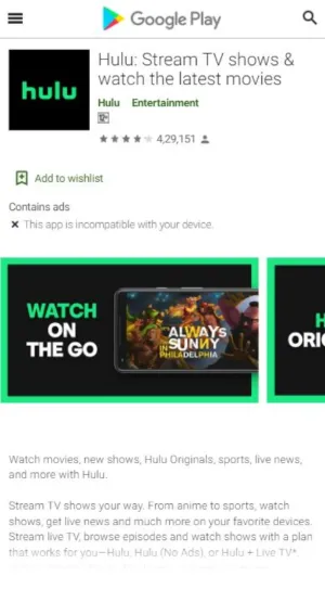 Update the Hulu App