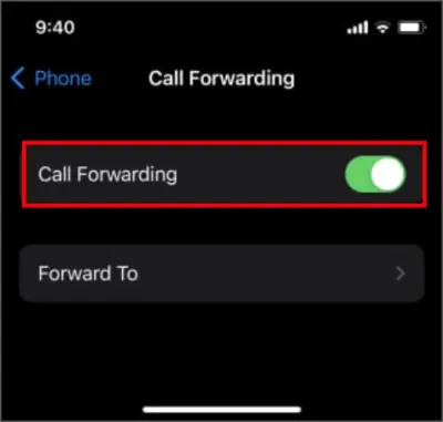 Call Forwarding Option