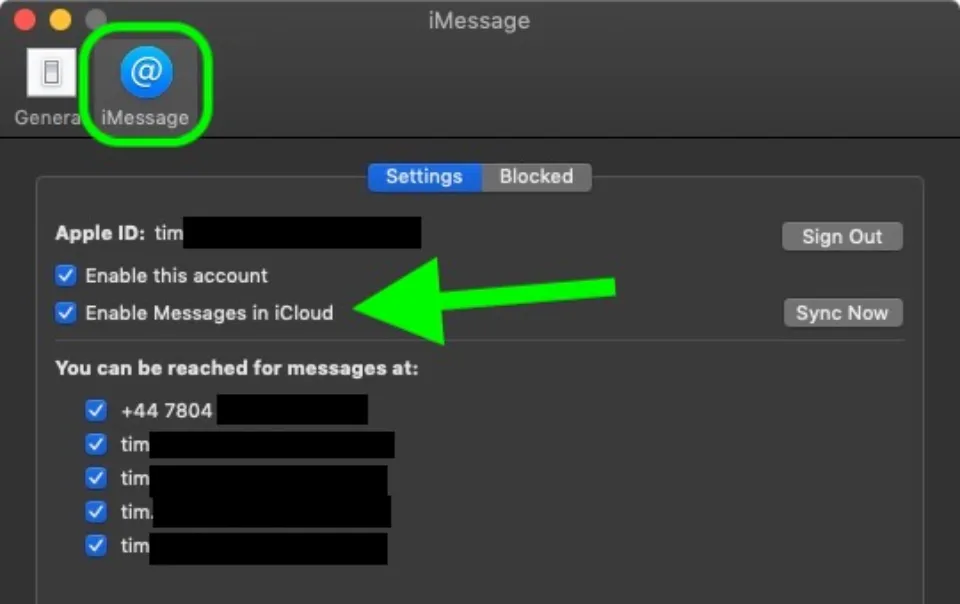 Re-Enable Messages in iCloud