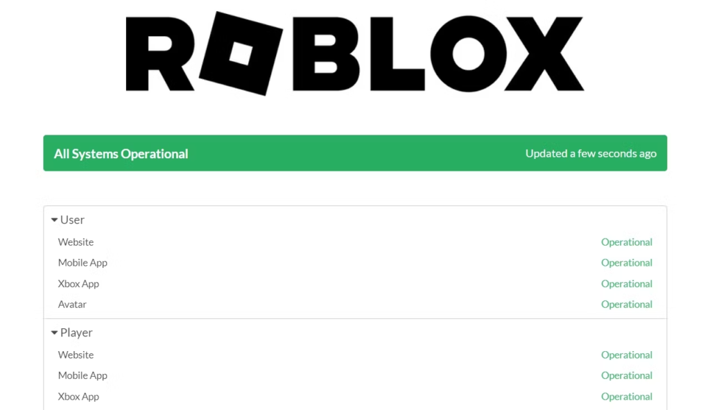 Roblox Server Status